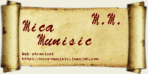 Mića Munišić vizit kartica